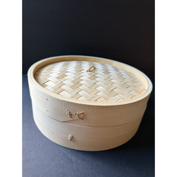 Crofton Bamboo Steamer Basket New 100% Bamboo Handcrafted Woven Asian - Picture 3 of 7